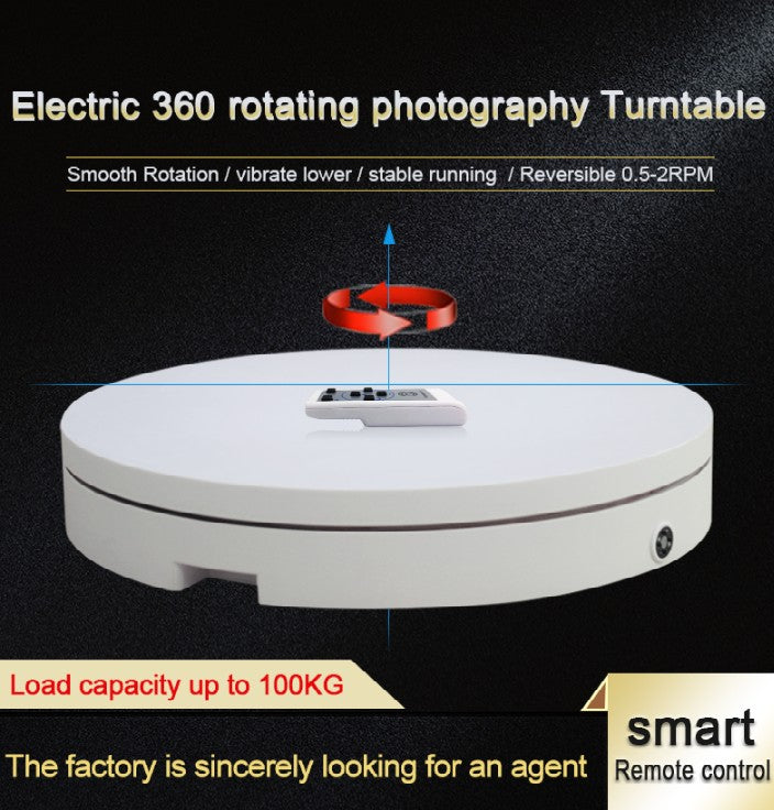 Heavy-Duty Bi-Directional 360° Motorized Turntable - 60cm, 150kg Capacity, with Remote Control